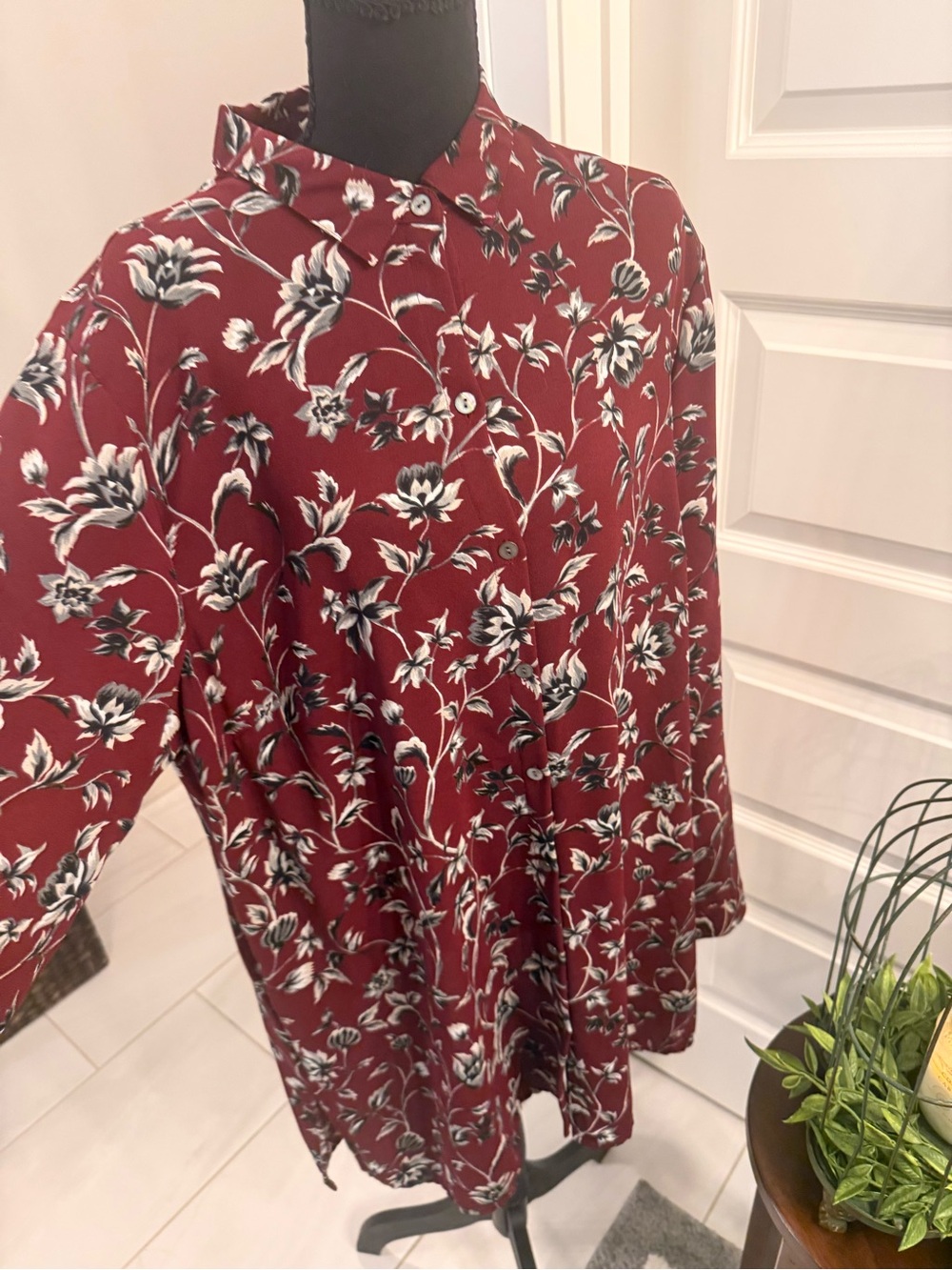 J Jill  floral button down top XL Tall